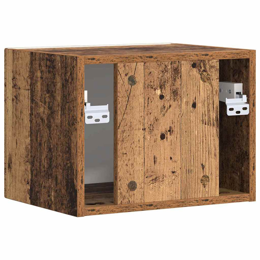 TV Wandkast Oud Hout 60 x 31 x 29.5 cm Bewerkt hout