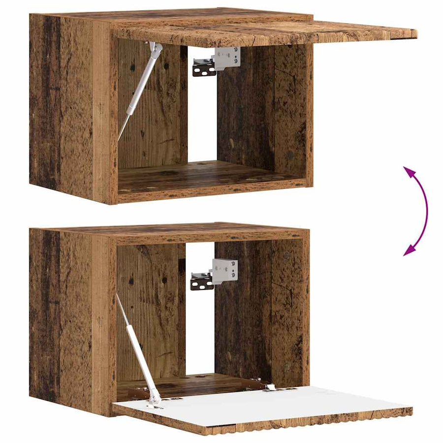 TV Wandkast Oud Hout 60 x 31 x 29.5 cm Bewerkt hout