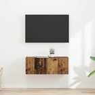 TV wandkast 2 stuks oud hout 39x31x29.5 cm bewerkt hout