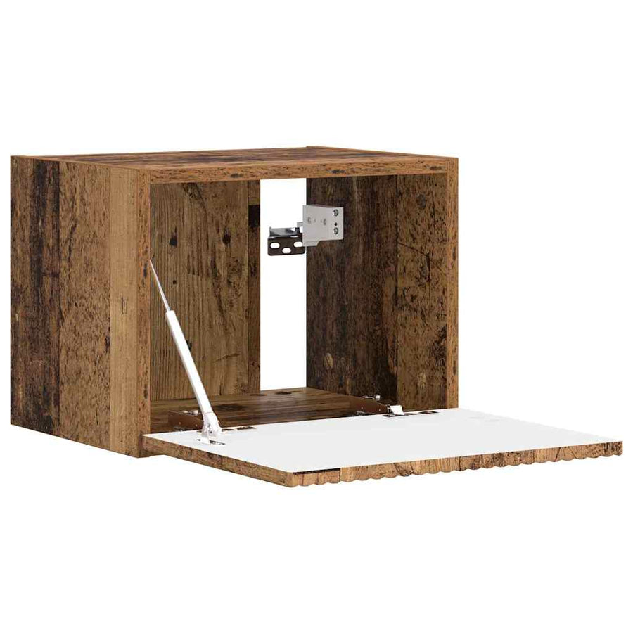 TV Wandkast 2 pcs Oud Hout 60 x 31 x 29.5 cm Bewerkt hout