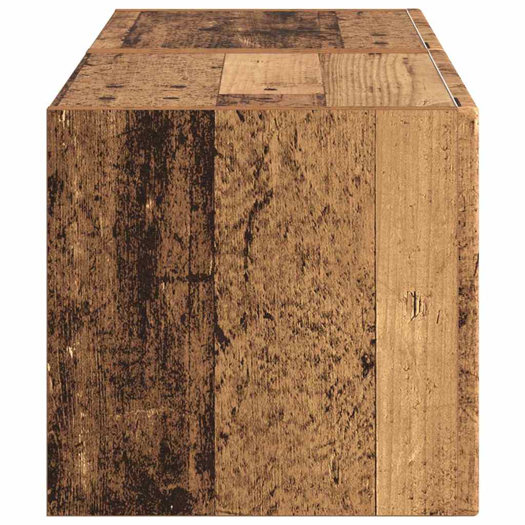 TV Wandkast 2 pcs Oud Hout 60 x 31 x 29.5 cm Bewerkt hout