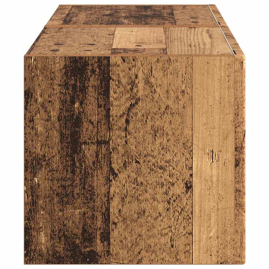 TV Wandkast 2 pcs Oud Hout 60 x 31 x 29.5 cm Bewerkt hout