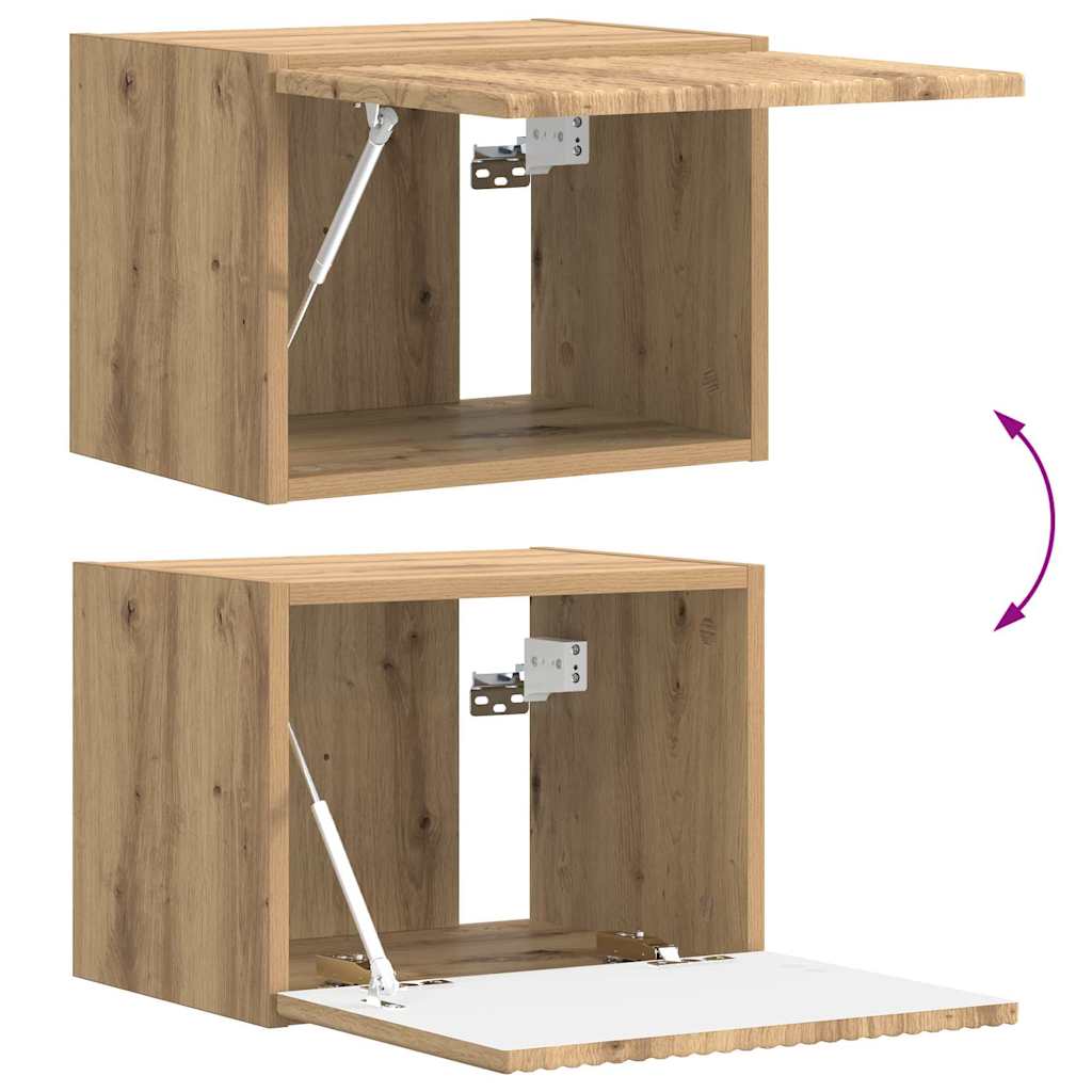 TV Wandkast Ambachtelijk eiken 60 x 31 x 29.5 cm Bewerkt hout