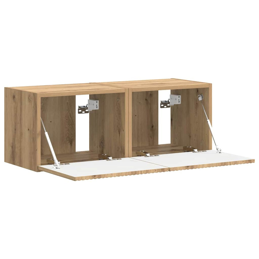 TV Wandkast 2 pcs Ambachtelijk eiken 60 x 31 x 29.5 cm