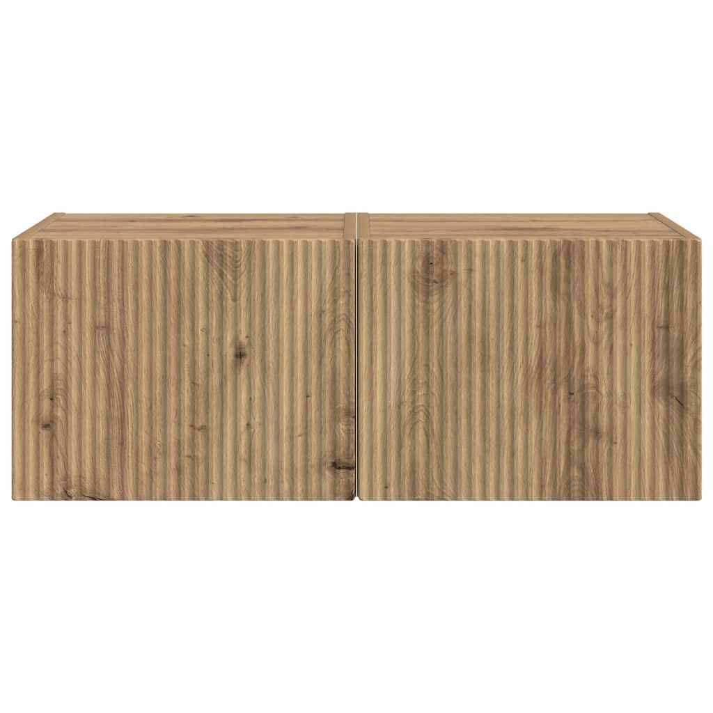 TV Wandkast 2 pcs Ambachtelijk eiken 60 x 31 x 29.5 cm