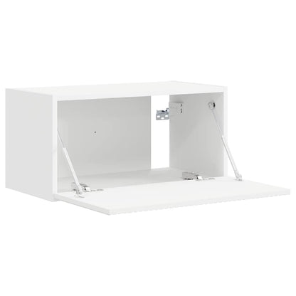 TV Wandkast Wandgemonteerd Wit 60 x 31 x 29,5 cm Bewerkt hout