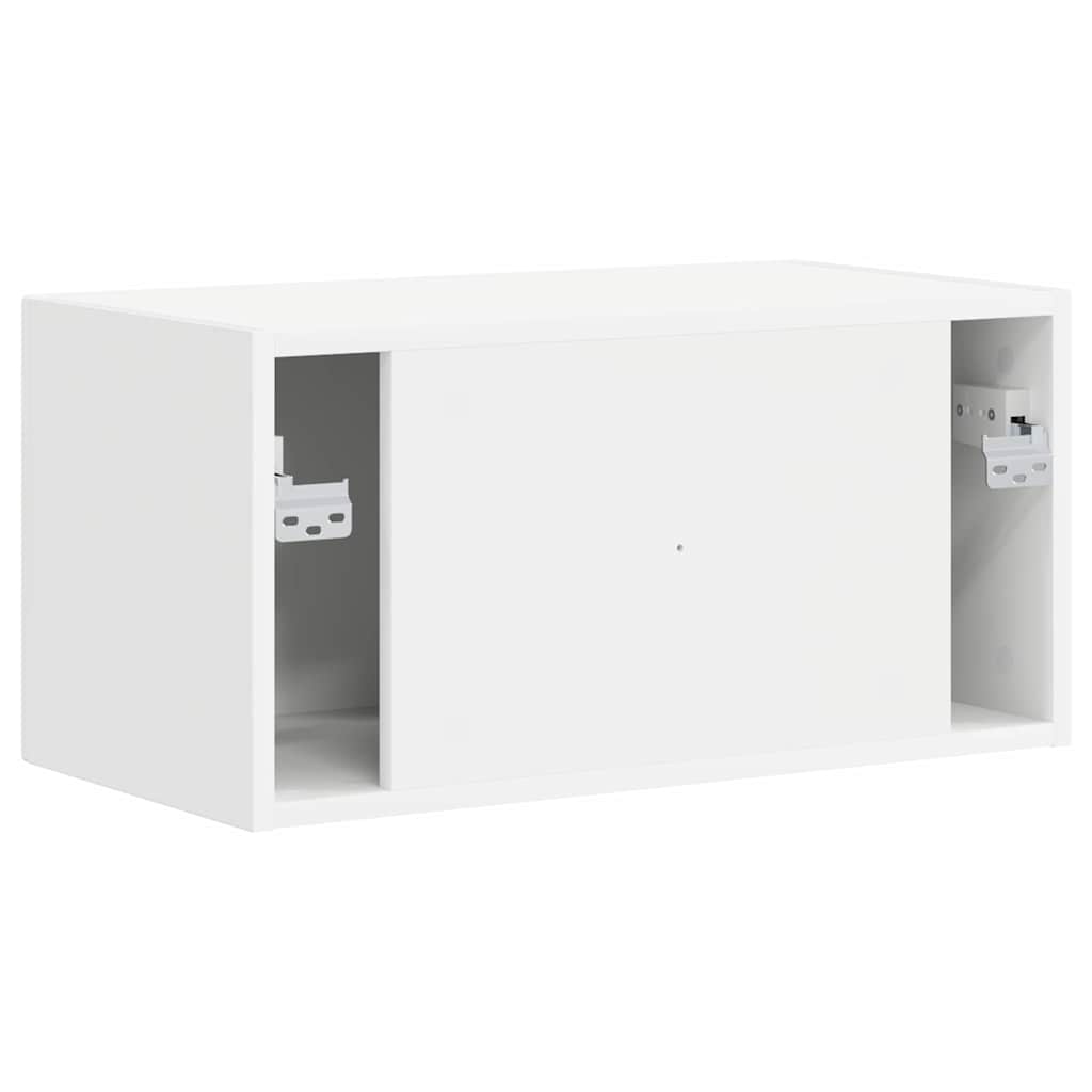 TV Wandkast Wandgemonteerd Wit 60 x 31 x 29,5 cm Bewerkt hout