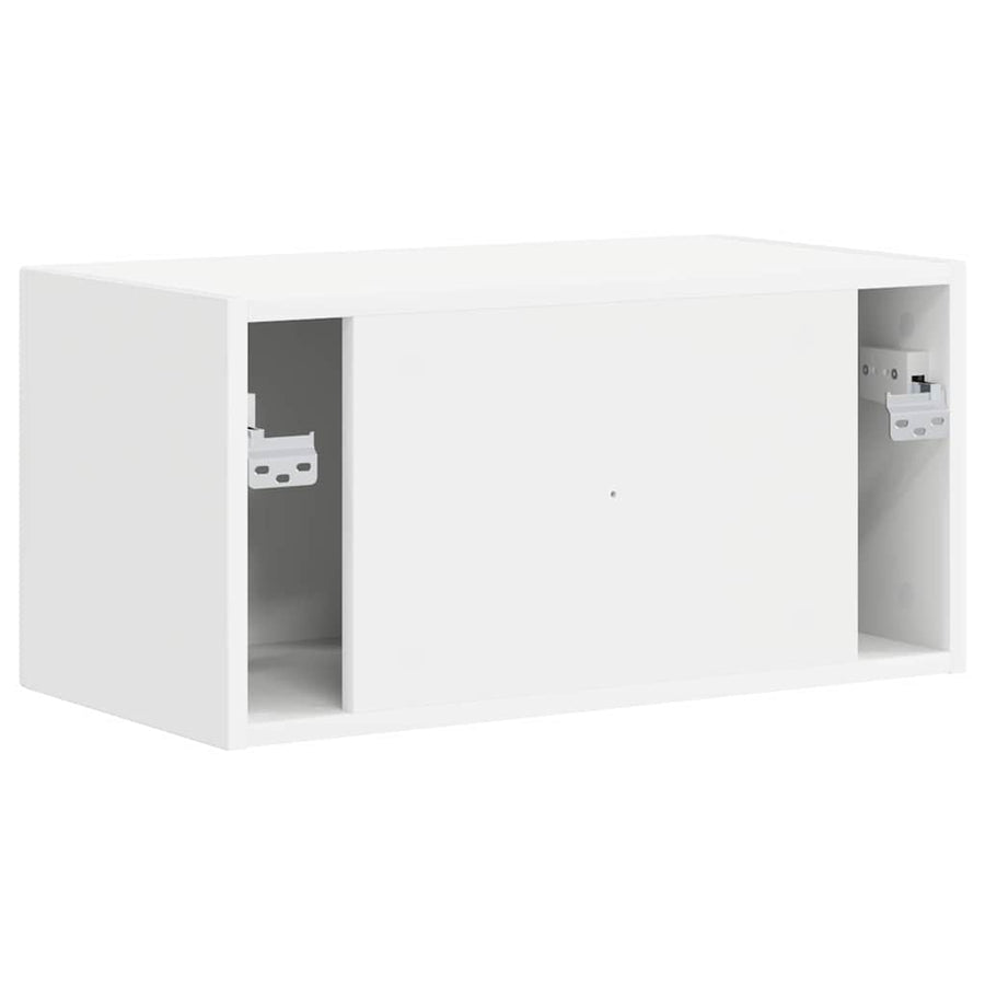 TV Wandkast Wandgemonteerd Wit 60 x 31 x 29,5 cm Bewerkt hout