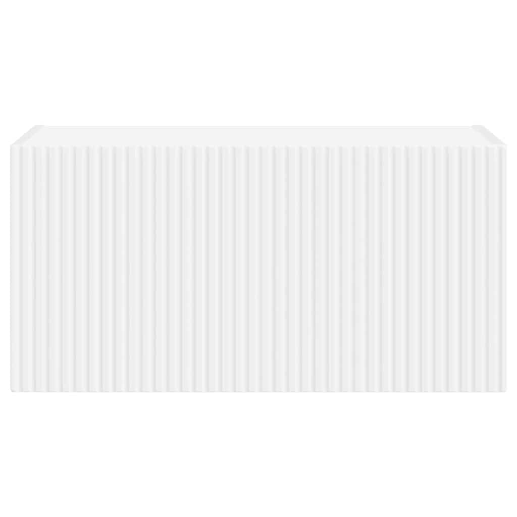 TV Wandkast Wandgemonteerd Wit 60 x 31 x 29,5 cm Bewerkt hout