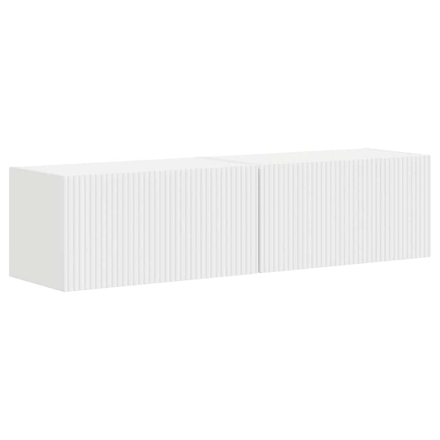 TV Wandkast 2 pcs Wit 60 x 31 x 29.5 cm Bewerkt hout