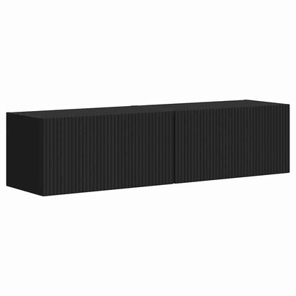 TV Wandkast 2 pcs Zwart 60 x 31 x 29,5 cm Bewerkt hout