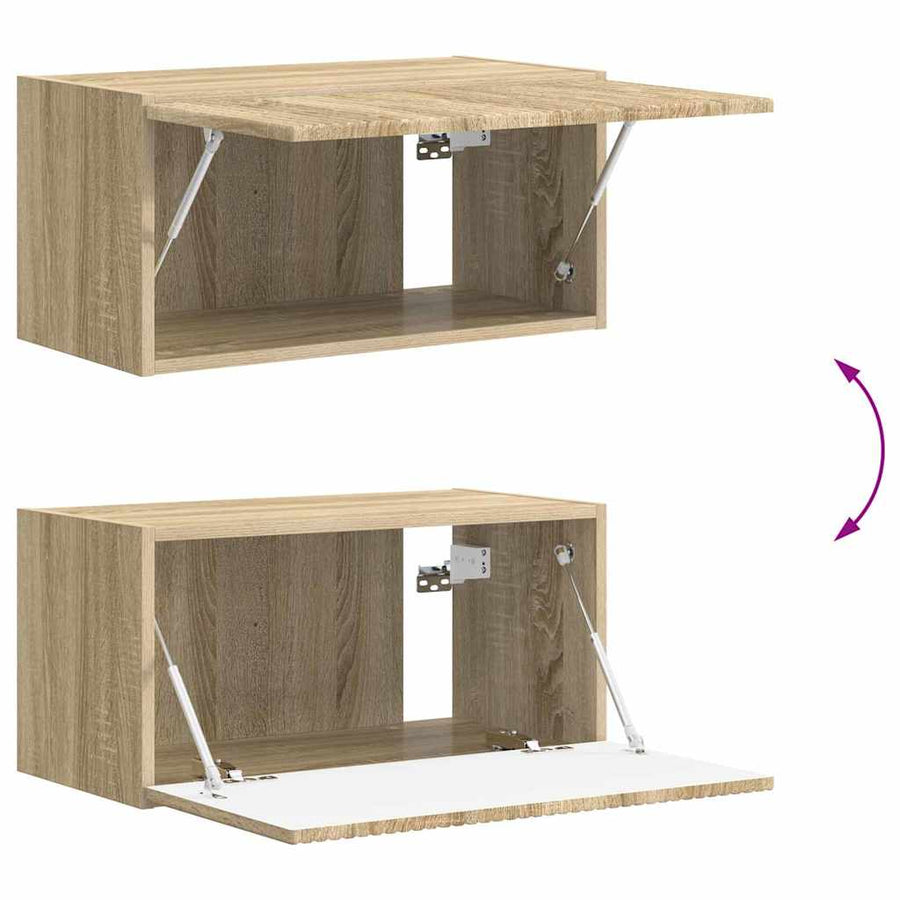 TV Wandkast Sonoma 60 x 31 x 29.5 cm Bewerkt hout