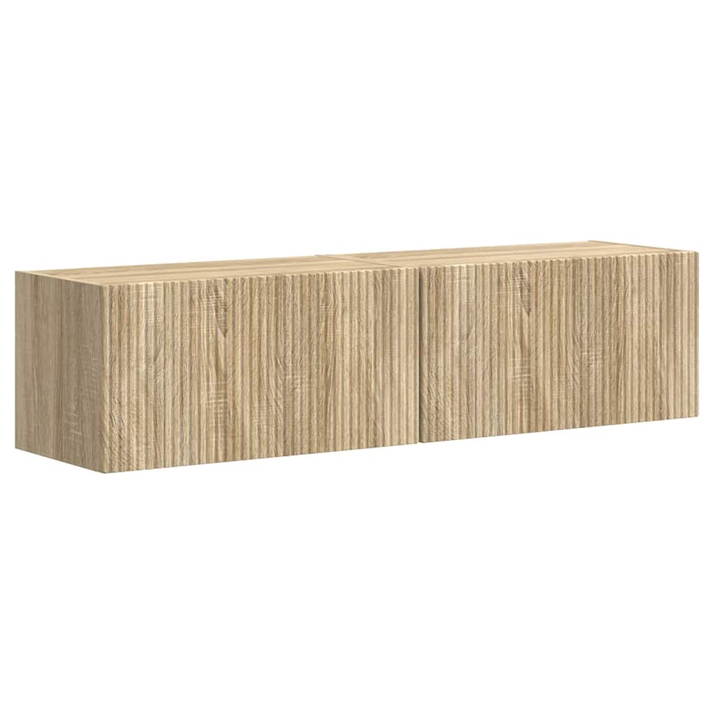 TV Wandkast 2 pcs Sonoma 60 x 31 x 29,5 cm Bewerkt hout