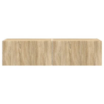 TV Wandkast 2 pcs Sonoma 60 x 31 x 29,5 cm Bewerkt hout