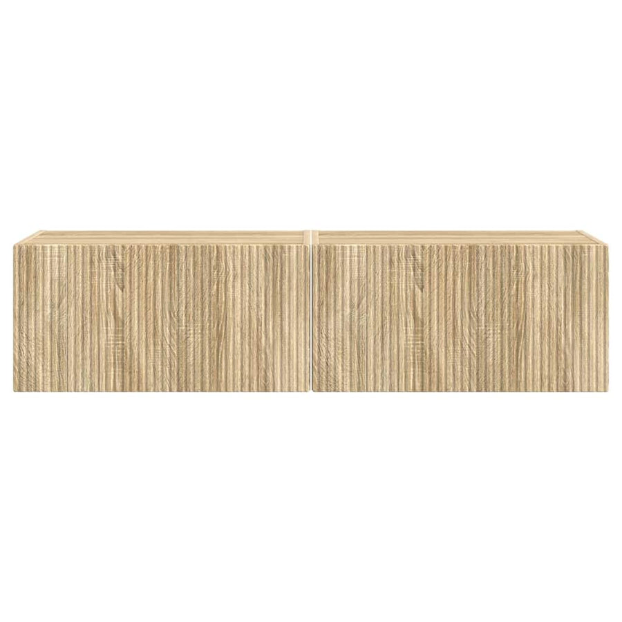 TV Wandkast 2 pcs Sonoma 60 x 31 x 29,5 cm Bewerkt hout