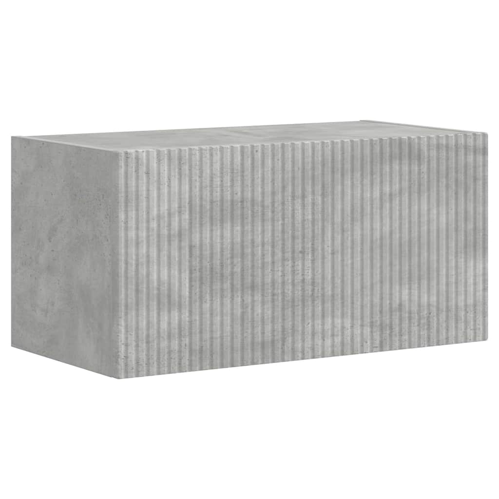 TV Wandkast Wandgemonteerd Beton 60 x 31 x 29.5 cm Bewerkt hout
