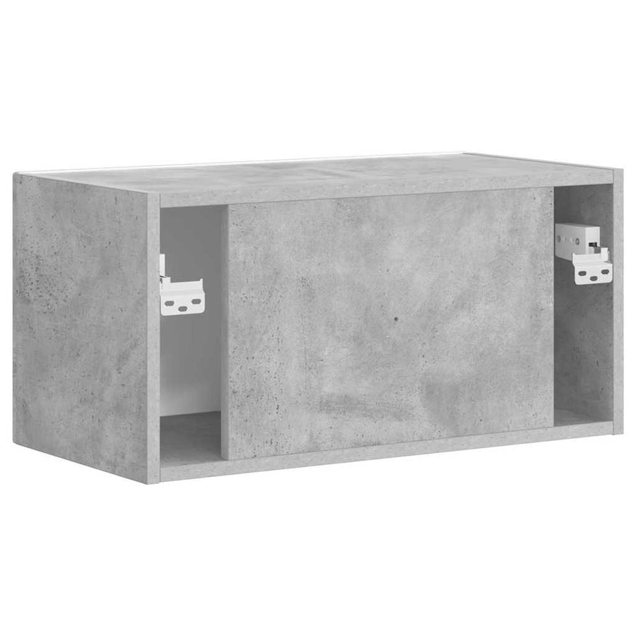 TV Wandkast Wandgemonteerd Beton 60 x 31 x 29.5 cm Bewerkt hout