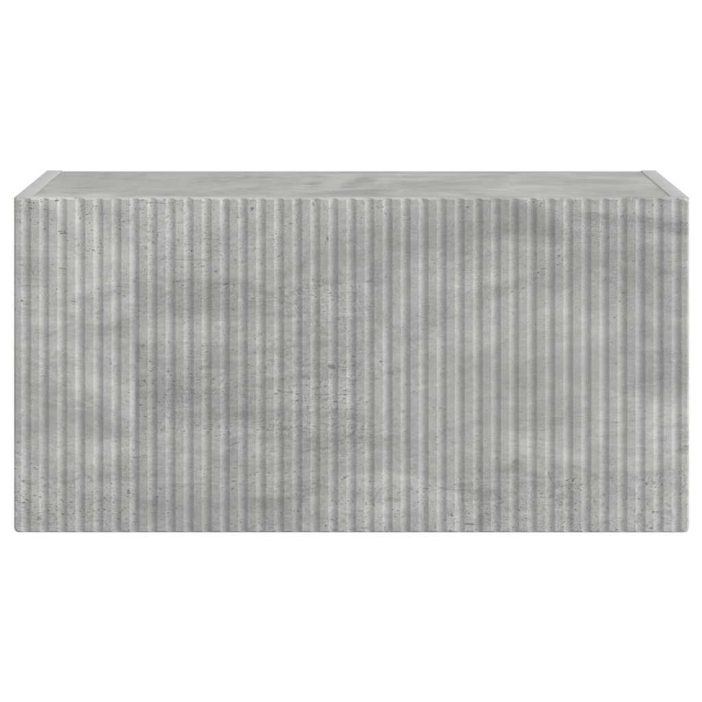 TV Wandkast Wandgemonteerd Beton 60 x 31 x 29.5 cm Bewerkt hout