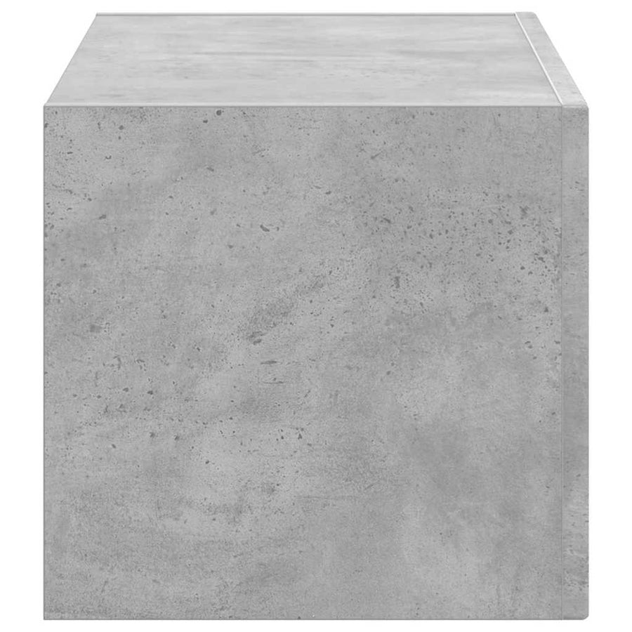 TV Wandkast Wandgemonteerd Beton 60 x 31 x 29.5 cm Bewerkt hout