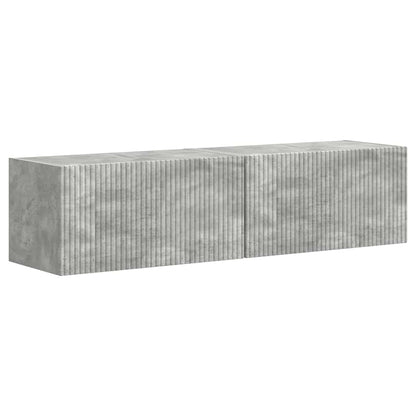 TV Wandkast 2 pcs Beton 60 x 31 x 29.5 cm Bewerkt hout