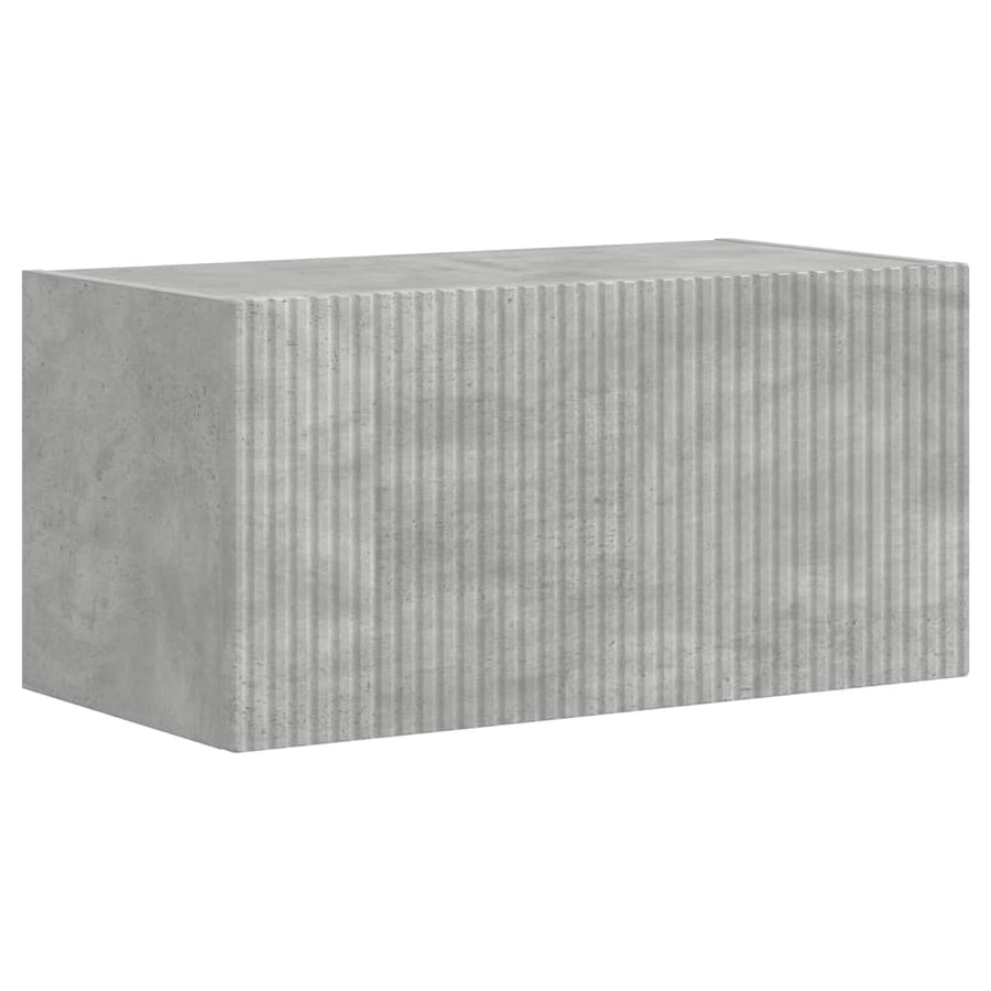 TV Wandkast 2 pcs Beton 60 x 31 x 29.5 cm Bewerkt hout