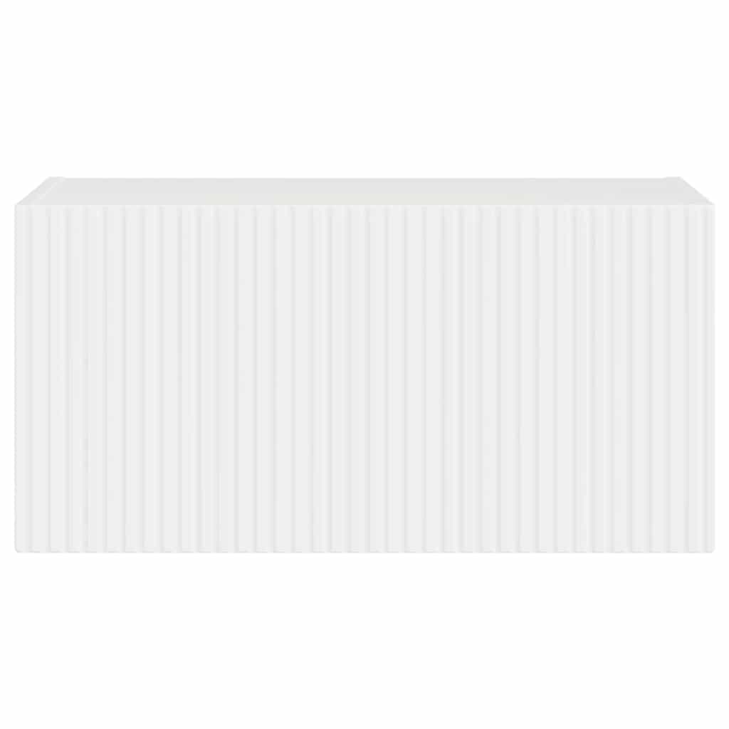 TV Wandkast Glanzend Wit 60 x 31 x 29,5 cm Bewerkt hout