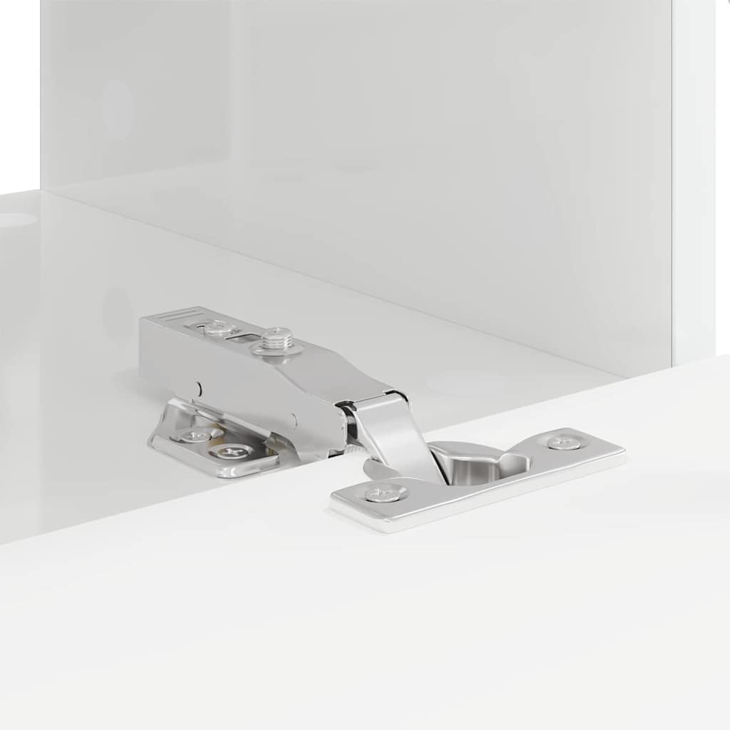 TV Wandkast 2 pcs Glanzend Wit 60 x 31 x 29,5 cm Bewerkt hout