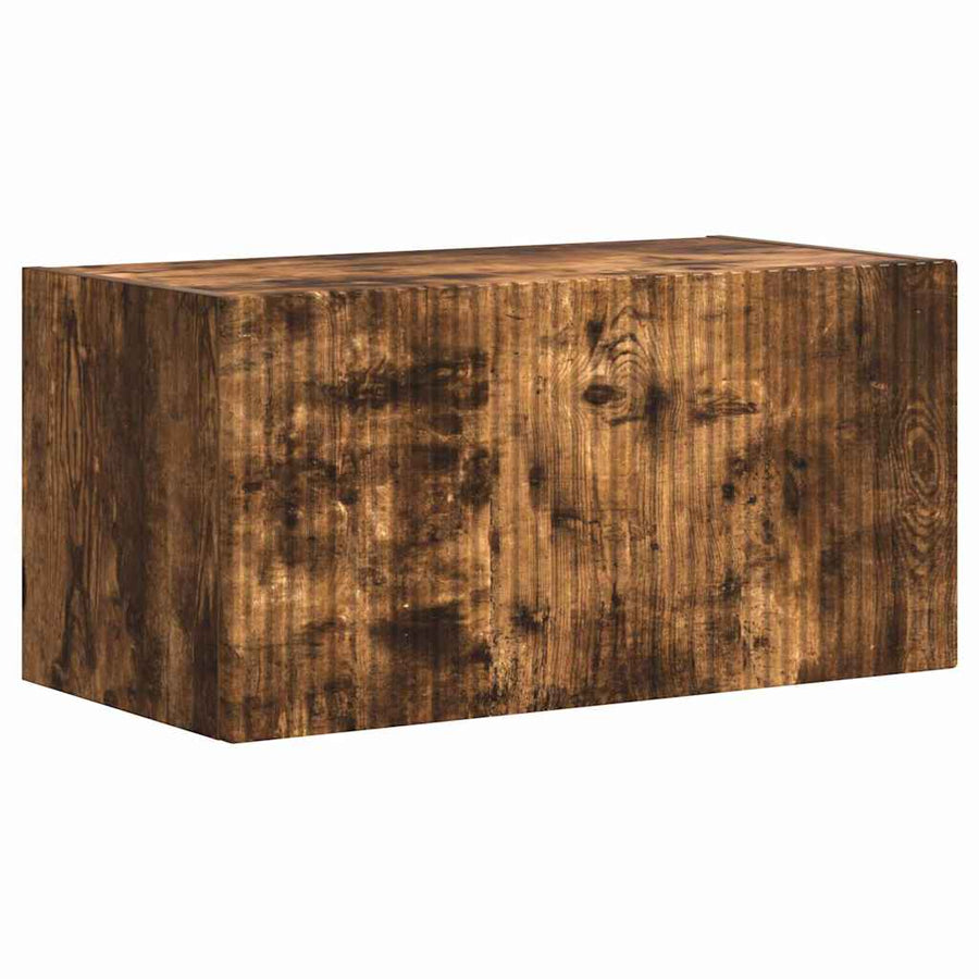 TV Wandkast Gerookt eiken 60 x 31 x 29.5 cm Bewerkt hout