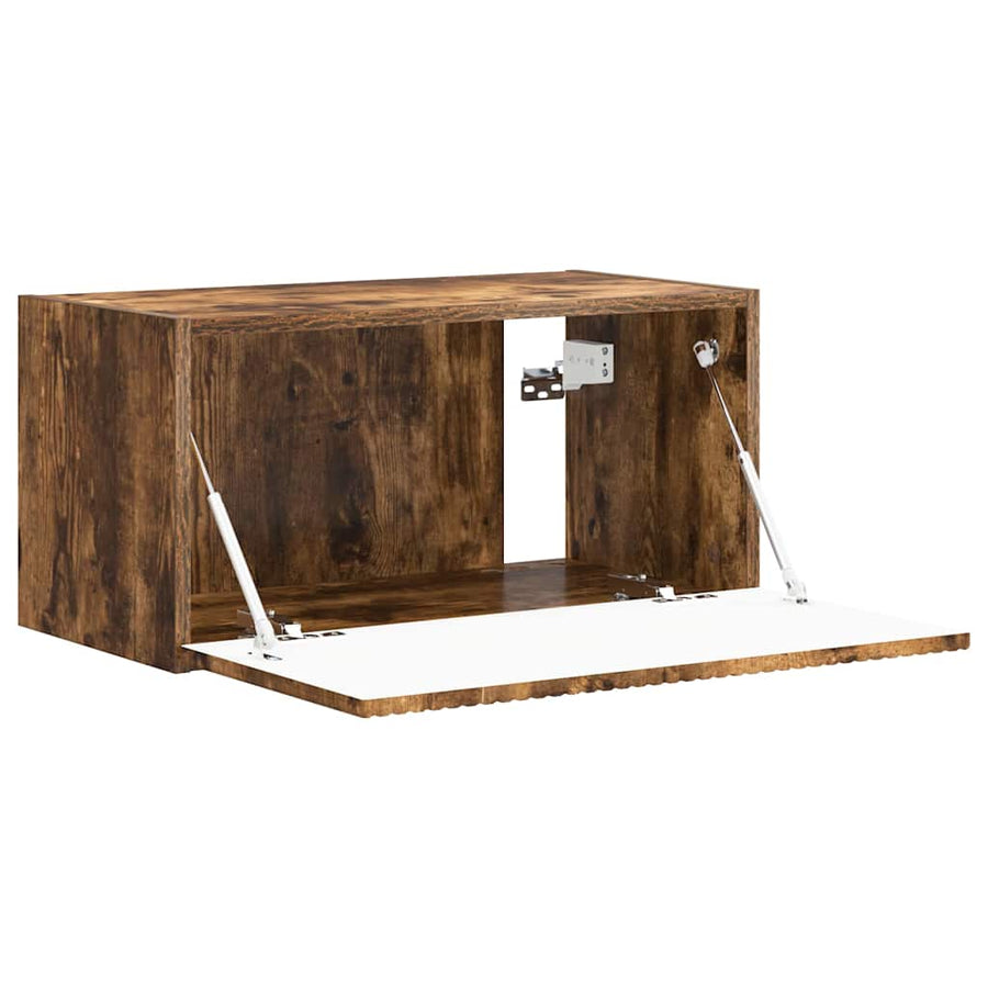 TV Wandkast Gerookt eiken 60 x 31 x 29.5 cm Bewerkt hout