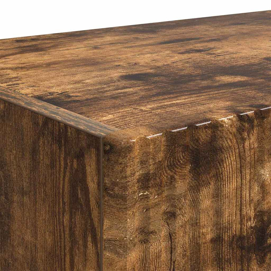 TV Wandkast 2 pcs Gerookt eiken 60 x 31 x 29.5 cm Bewerkt hout