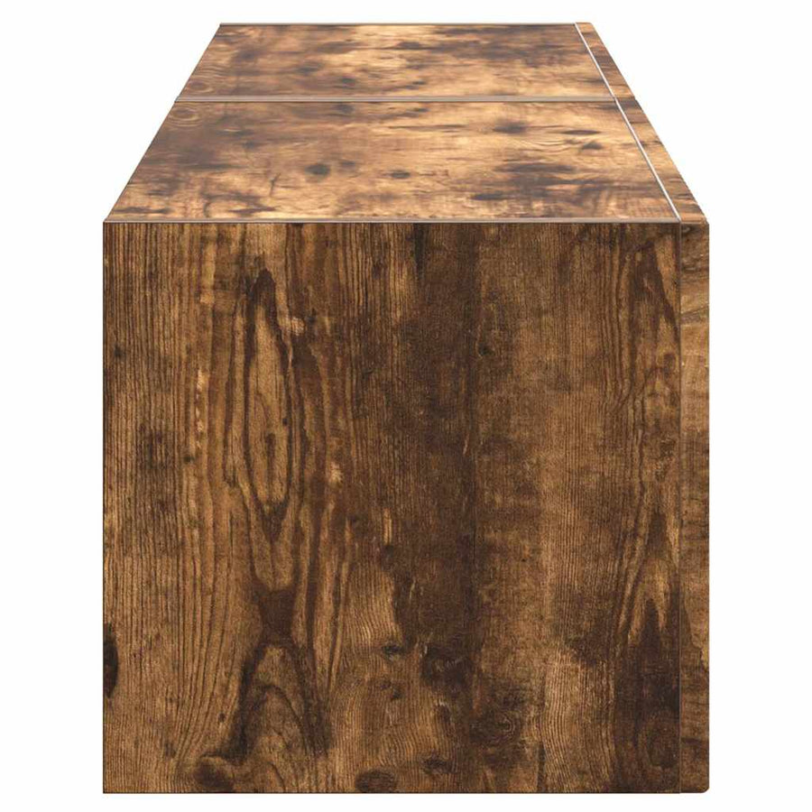 TV Wandkast 2 pcs Gerookt eiken 60 x 31 x 29.5 cm Bewerkt hout