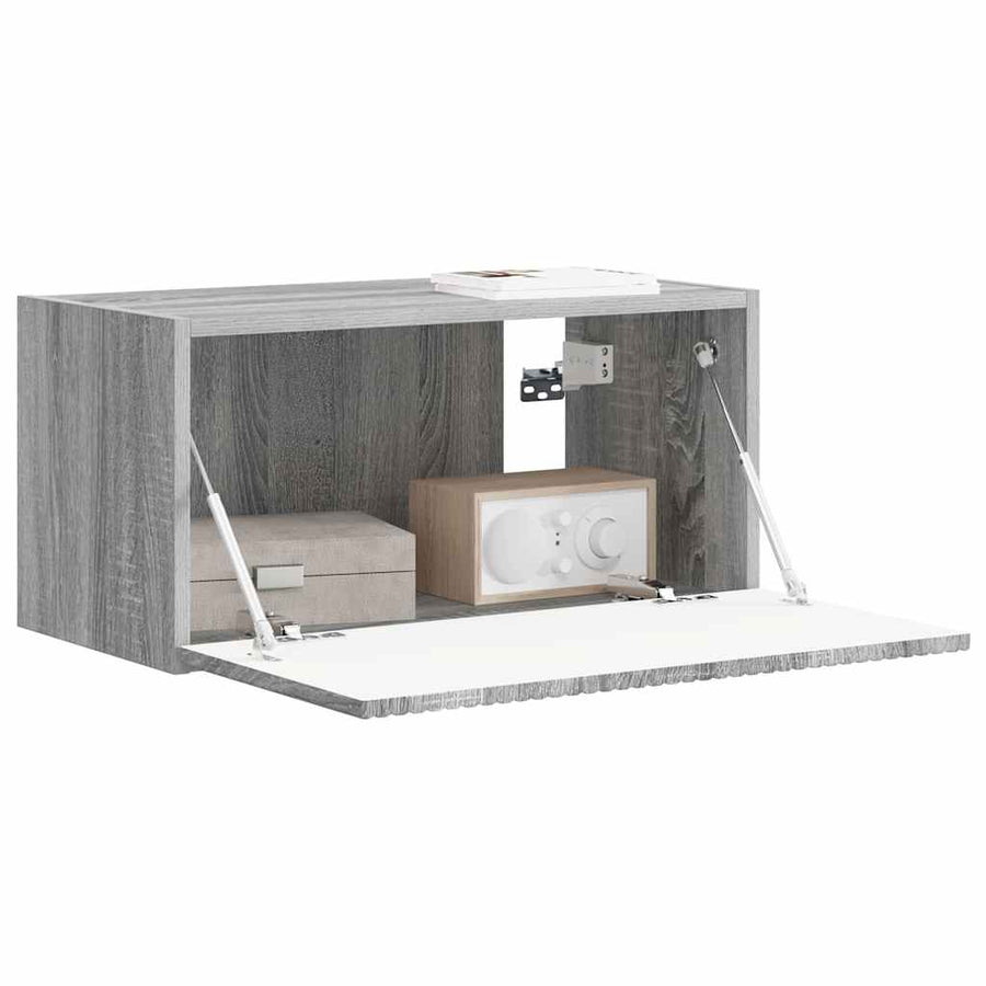 TV Wandkast Grijs Sonoma 60 x 31 x 29.5 cm Bewerkt hout