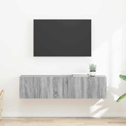 TV Wandkast 2 pcs Grijs Sonoma 60 x 31 x 29,5 cm Bewerkt hout