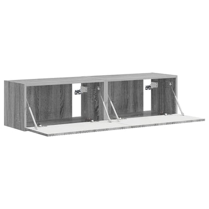 TV Wandkast 2 pcs Grijs Sonoma 60 x 31 x 29,5 cm Bewerkt hout
