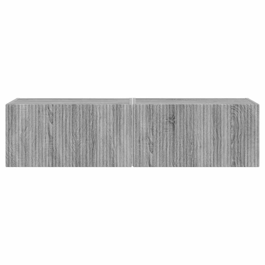 TV Wandkast 2 pcs Grijs Sonoma 60 x 31 x 29,5 cm Bewerkt hout