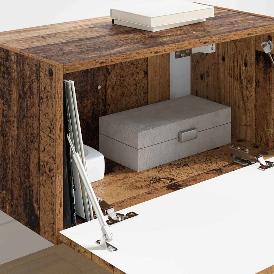 TV Wandkast Oud Hout 60 x 31 x 29.5 cm Bewerkt hout