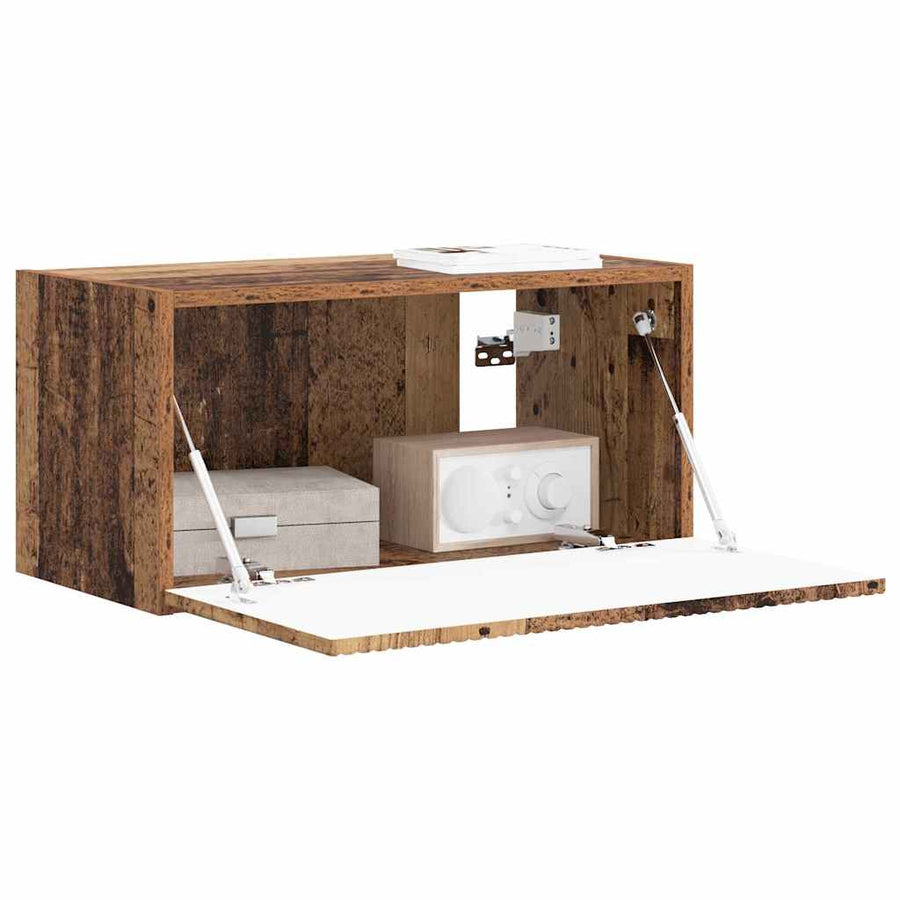 TV Wandkast Oud Hout 60 x 31 x 29.5 cm Bewerkt hout