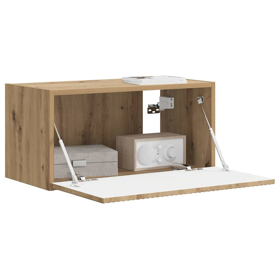 TV Wandkast Ambachtelijk eiken 60 x 31 x 29.5 cm Bewerkt hout