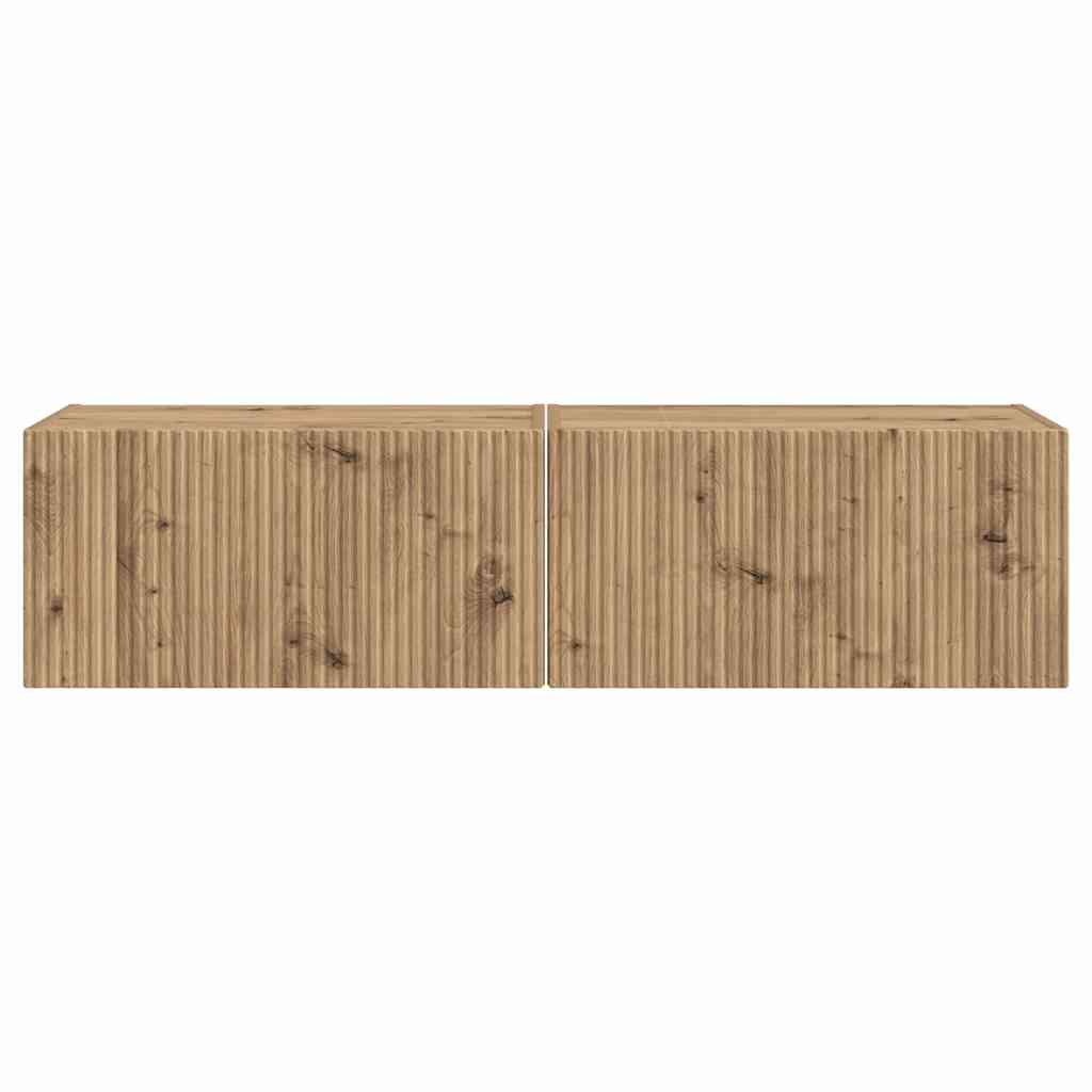 TV Wandkast 2 pcs Ambachtelijk eiken 60 x 31 x 29.5 cm