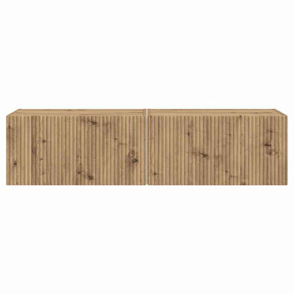 TV Wandkast 2 pcs Ambachtelijk eiken 60 x 31 x 29.5 cm