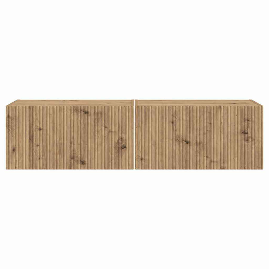 TV Wandkast 2 pcs Ambachtelijk eiken 60 x 31 x 29.5 cm