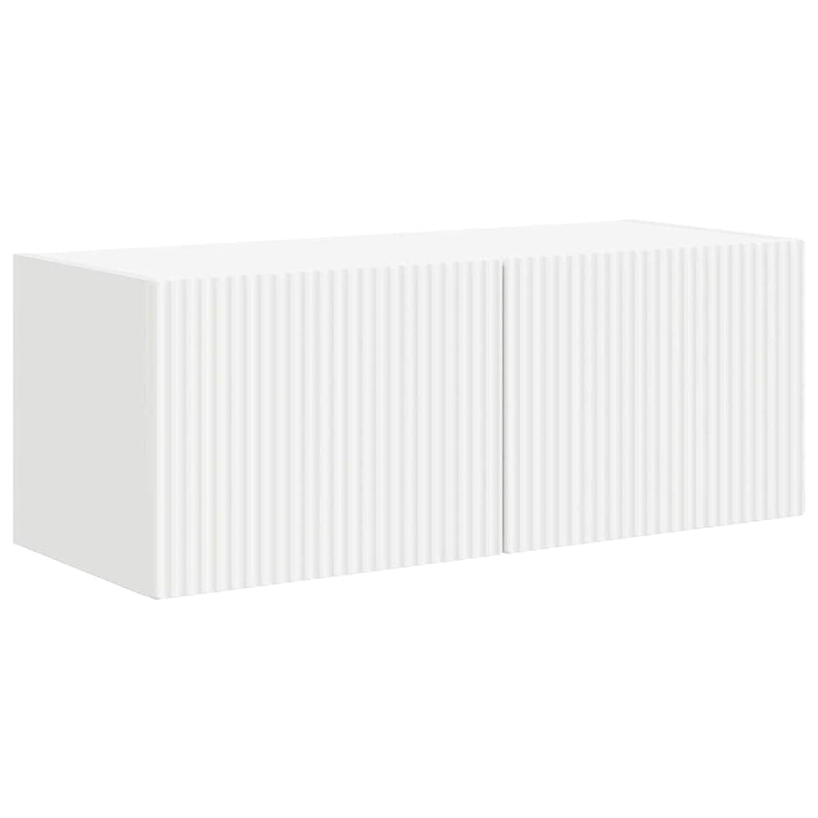 TV Wandkast Wandgemonteerd Wit 60 x 31 x 29.5 cm Bewerkt hout