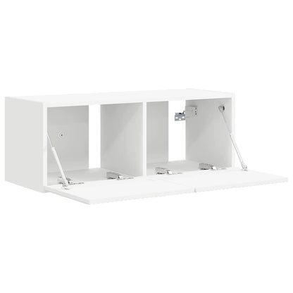 TV Wandkast Wandgemonteerd Wit 60 x 31 x 29.5 cm Bewerkt hout