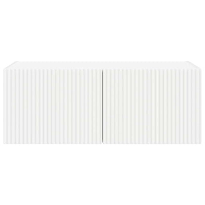 TV Wandkast Wandgemonteerd Wit 60 x 31 x 29.5 cm Bewerkt hout