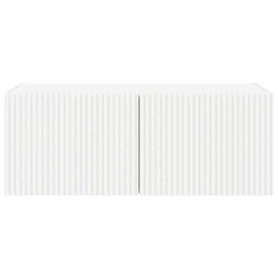 TV Wandkast Wandgemonteerd Wit 60 x 31 x 29.5 cm Bewerkt hout