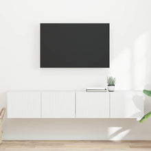 TV Wandkast 2 pcs Wit 60 x 31 x 29.5 cm Bewerkt hout