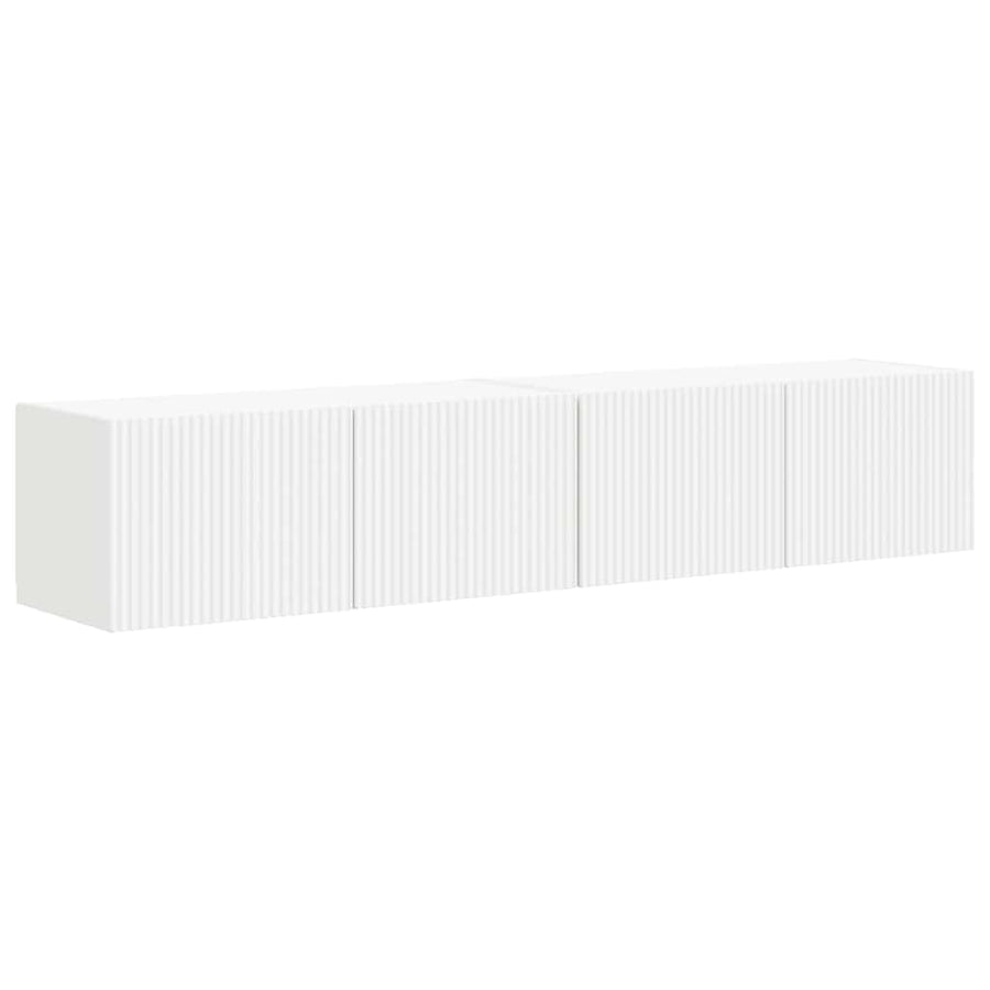 TV Wandkast 2 pcs Wit 60 x 31 x 29.5 cm Bewerkt hout