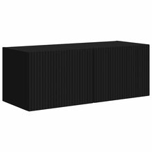 TV Wandkast Wandgemonteerd Zwart 60 x 31 x 29.5 cm Bewerkt hout