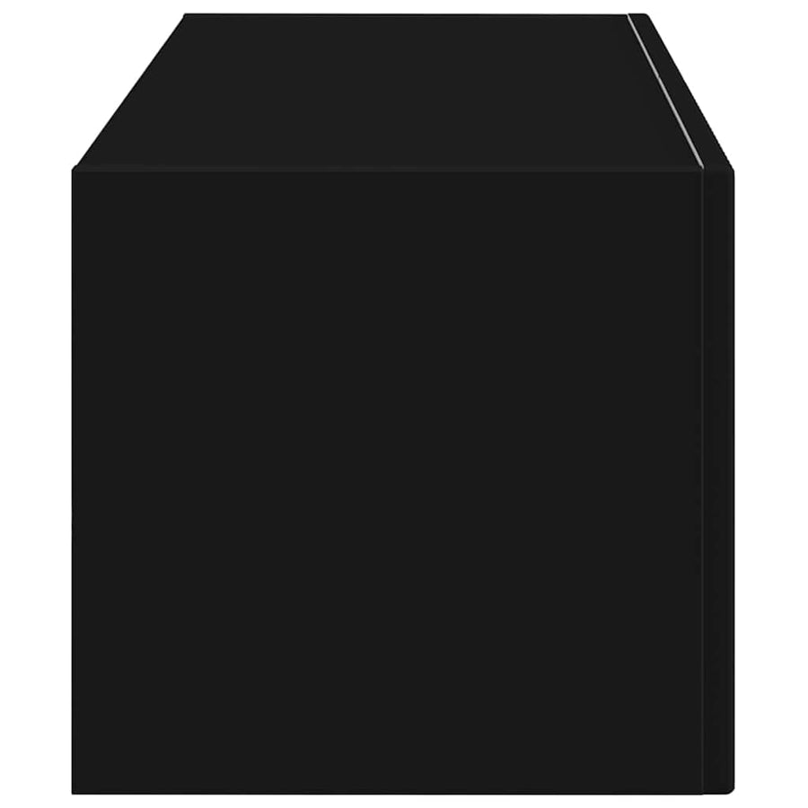 TV Wandkast Wandgemonteerd Zwart 60 x 31 x 29.5 cm Bewerkt hout