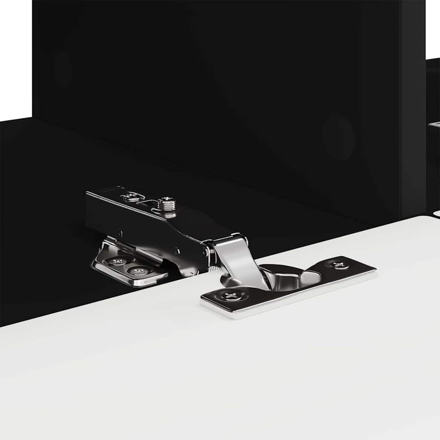TV Wandkast 2 pcs Zwart 60 x 31 x 29.5 cm Bewerkt hout